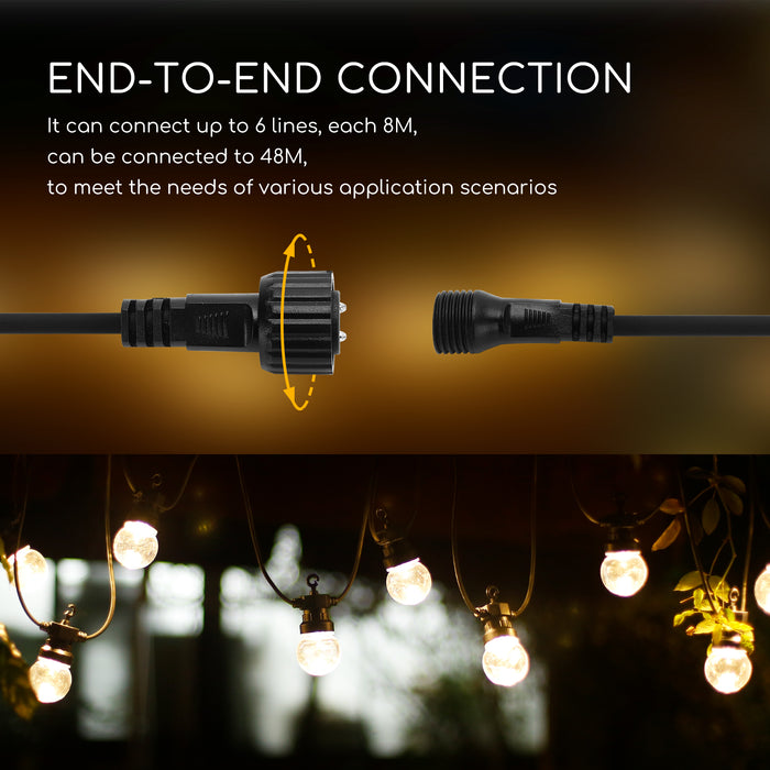 Aigostar 10VRW Lichtsnoer -Lampjes Slinger-10 LED lampjes- 3000K - 8M