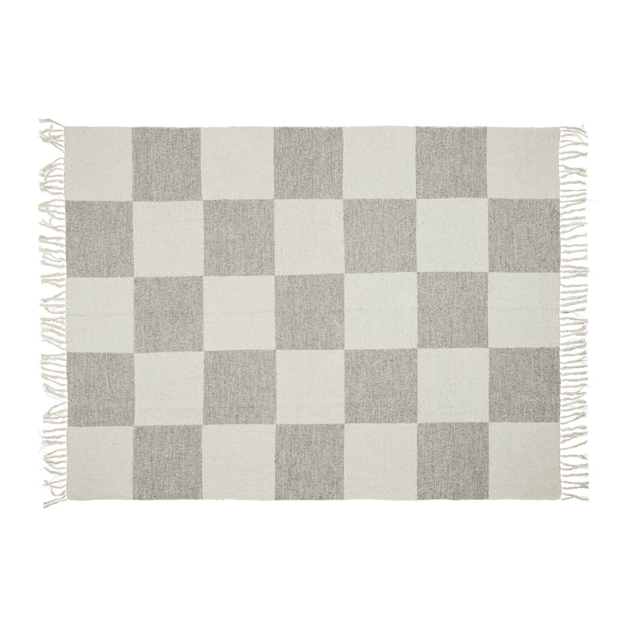 by fonQ Check Plaid 130 x 200 cm - Lichtgrijs