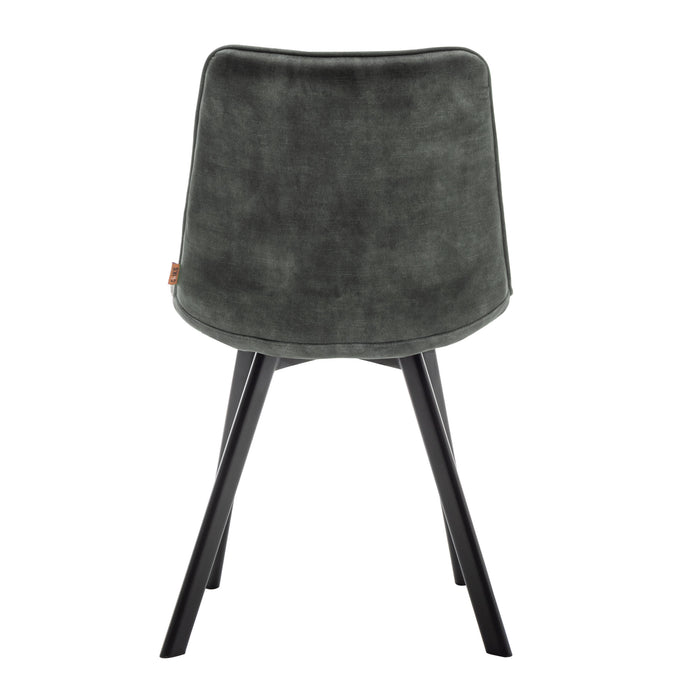 Furnihaus Eetkamerstoel Felix Velvet Groen Set van 4