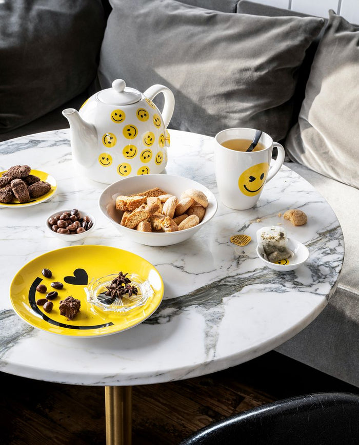 vtwonen Theepot - Smile - Met Losse Deksel - Porselein - 1,8L