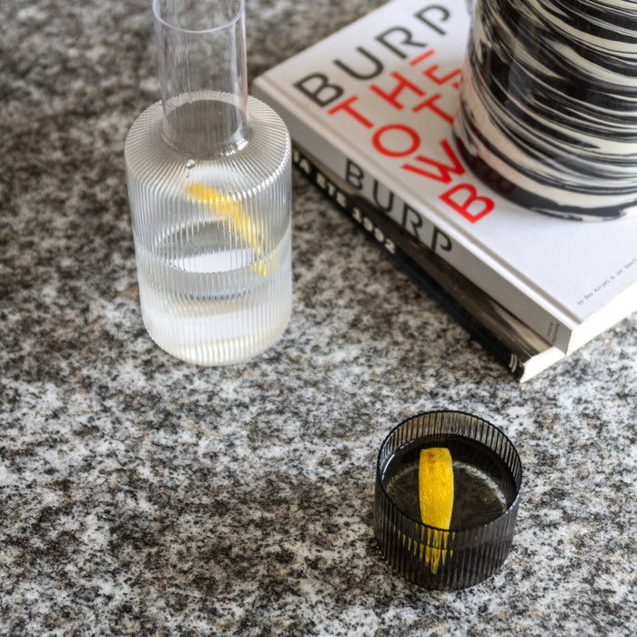 Ferm Living Ripple Waterglazen 4 st. - 200 ml - Smoked Grey