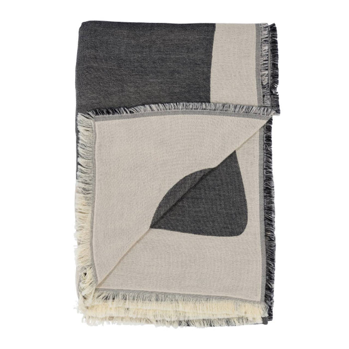 by fonQ Flora Plaid 130 x 200 cm - Zwart