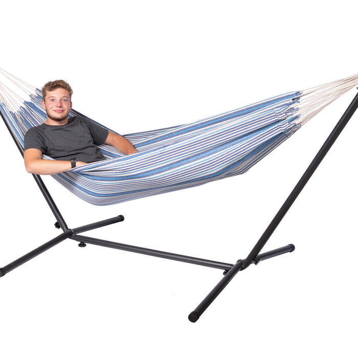 123Hammock Hangmat Eénpersoons Rustic Single Blauw