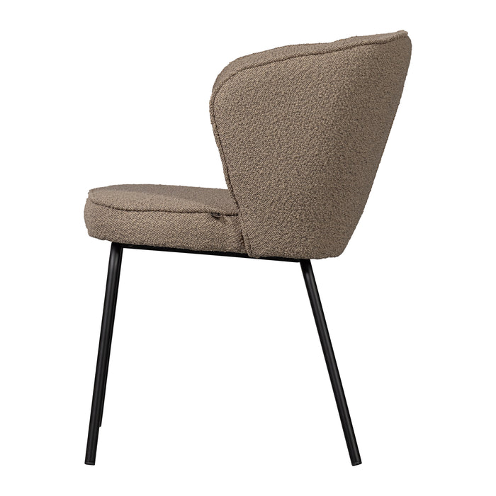 WOOOD Admit Eetkamerstoel - Bouclé Beige