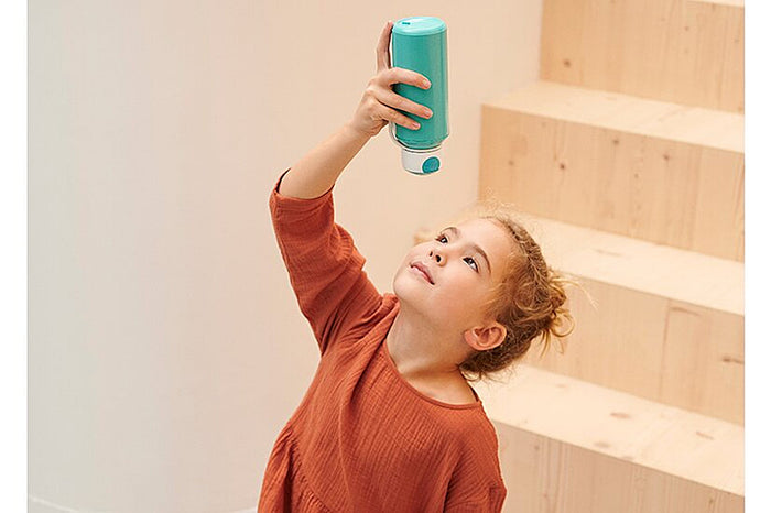 Lunchset Campus (pop-up drinkfles en lunchbox) - turquoise