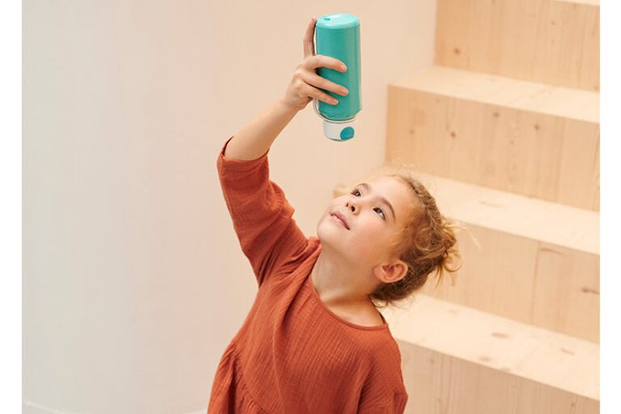 Lunchset Campus (pop-up drinkfles en lunchbox) - turquoise