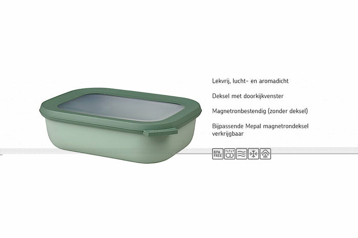 Multikom Cirqula rechthoekig 750 ml - Nordic black