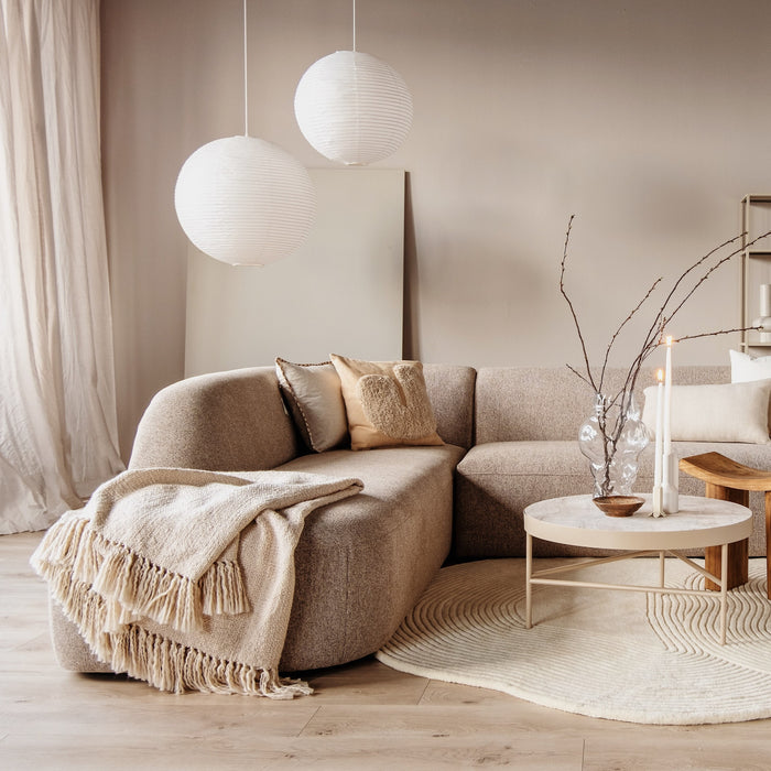 Malagoon Ivory Solid Plaid 125 x 150 cm