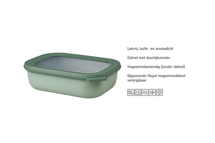 Multikom Cirqula rechthoekig 500 ml - Nordic sage