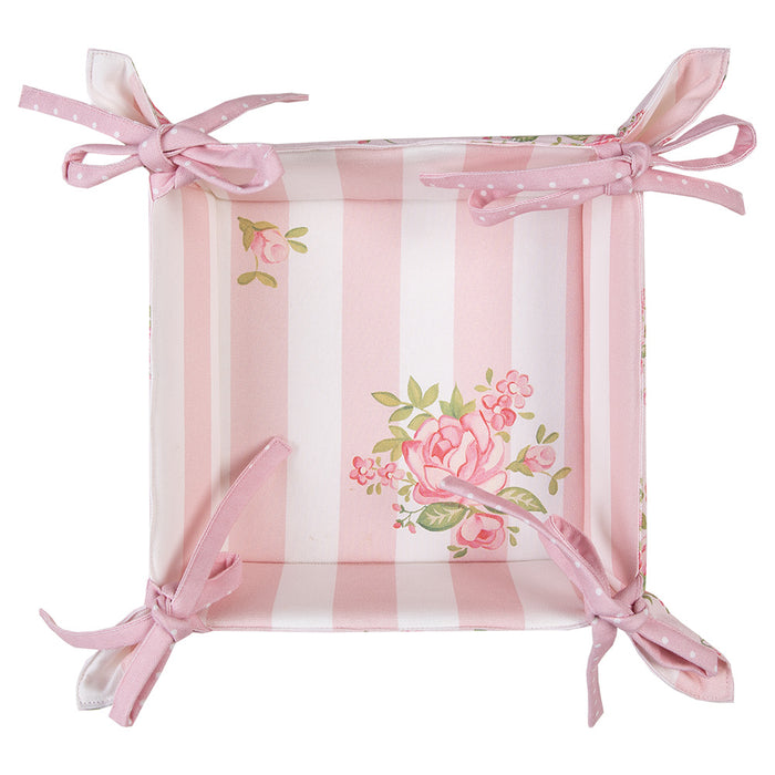 Clayre & Eef Broodmand 35x35x8 cm Roze Katoen Rozen