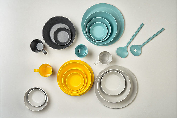 Saladebestek Bloom 2-delig - Pebble white