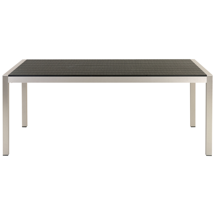 Beliani - VERNIO - Tuintafel - Zwart|Zilver - 90 x 180 cm - Aluminium
