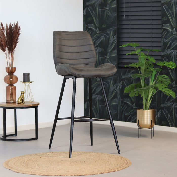 Bronx71 Industriële barkruk Morris antraciet 71 cm