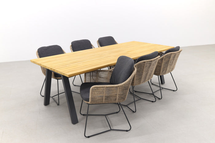 Taste Belmond naturel|Ambassador 240x100 cm. tuinset - 7-delig