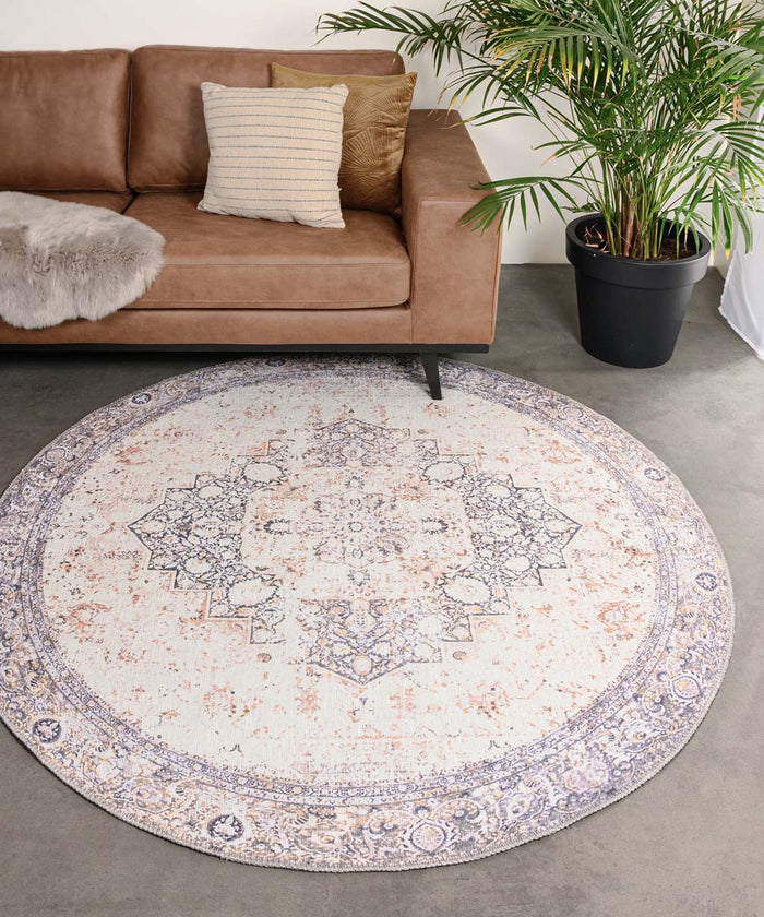 Heritaged Rond vintage vloerkleed - Fade No.2 grijs - 250 cm