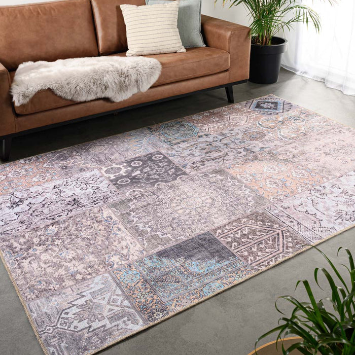 Heritaged Patchwork vloerkleed - Fade Dreamer beige - 152x230 cm