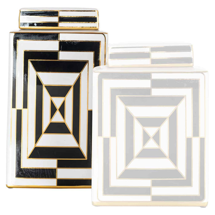 Richmond Pot Filou groot (Black|white)