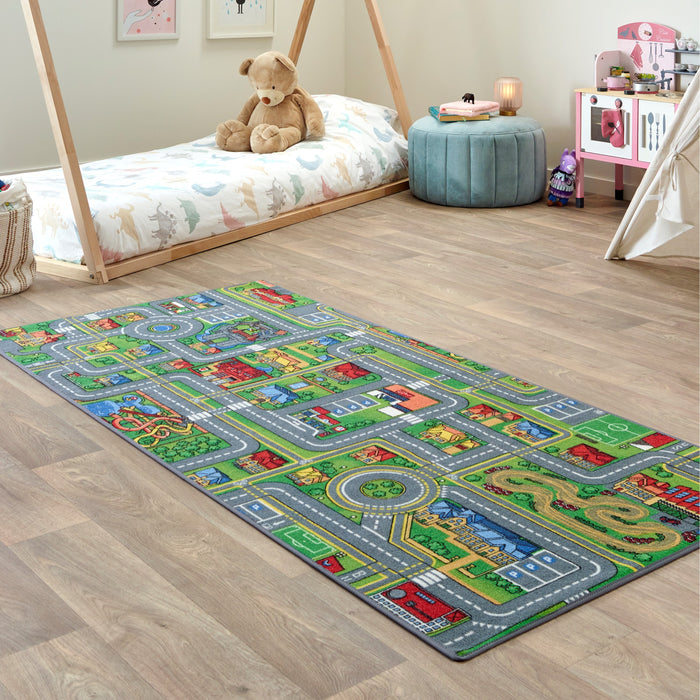 Carpet Studio Playcity Speelkleed - Meerkleurig - 95x200cm