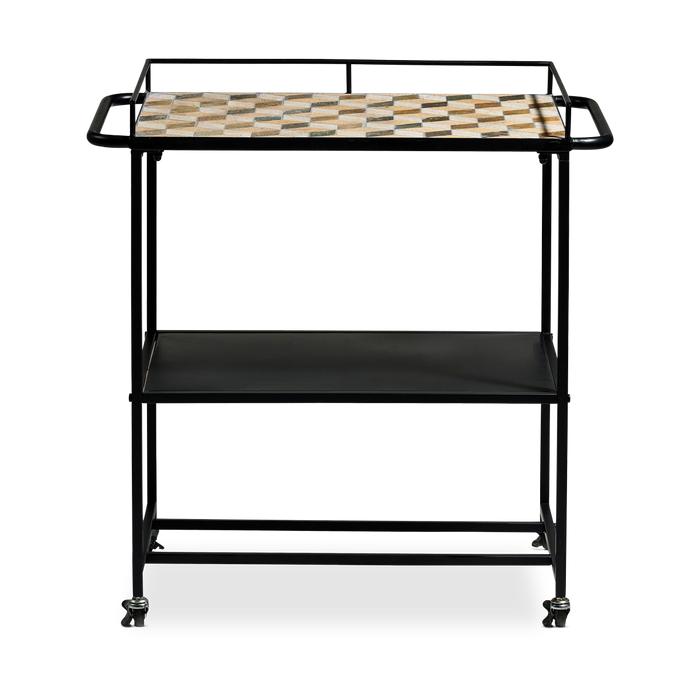 Villa Collection Karv metalen keuken trolley zwart