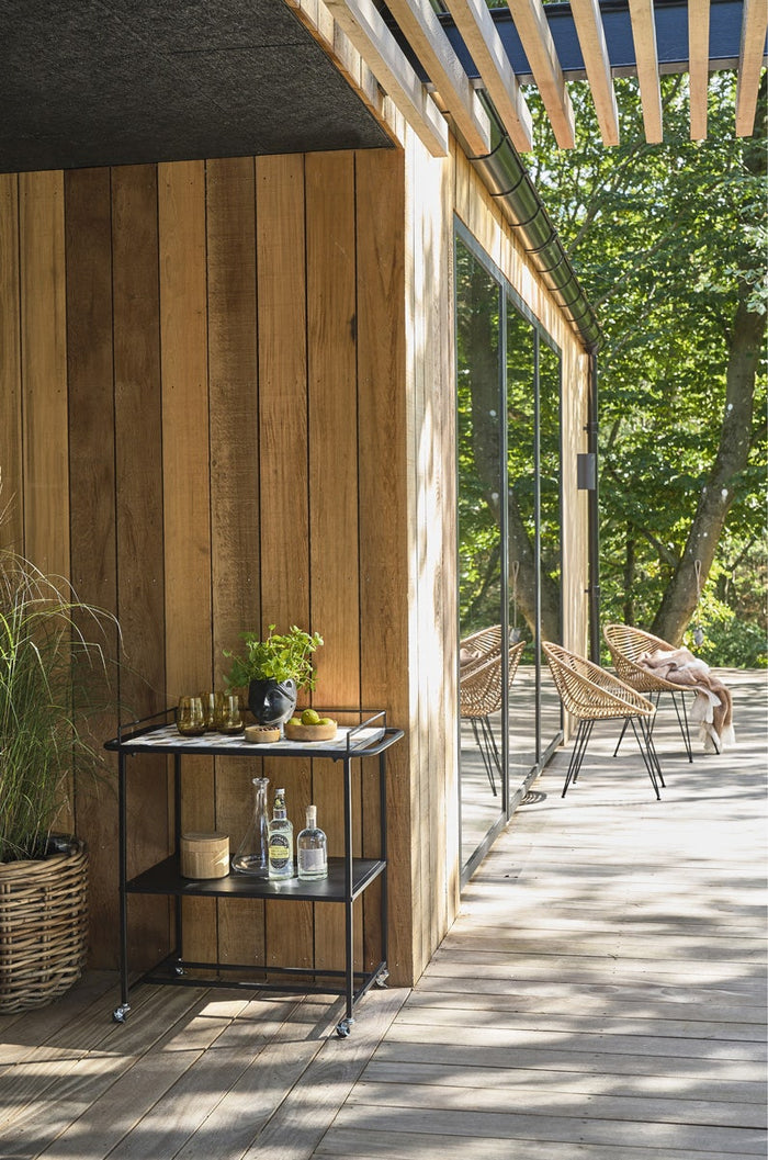 Villa Collection Karv metalen keuken trolley zwart