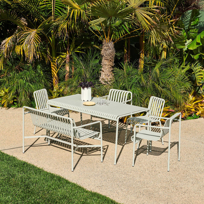 HAY Palissade Tuinbank 2,5-zits met Armleuning - Lichtgrijs