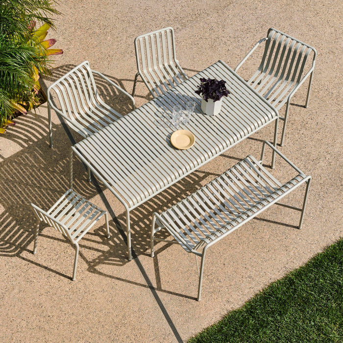 HAY Palissade Tuinbank 2,5-zits met Armleuning - Lichtgrijs