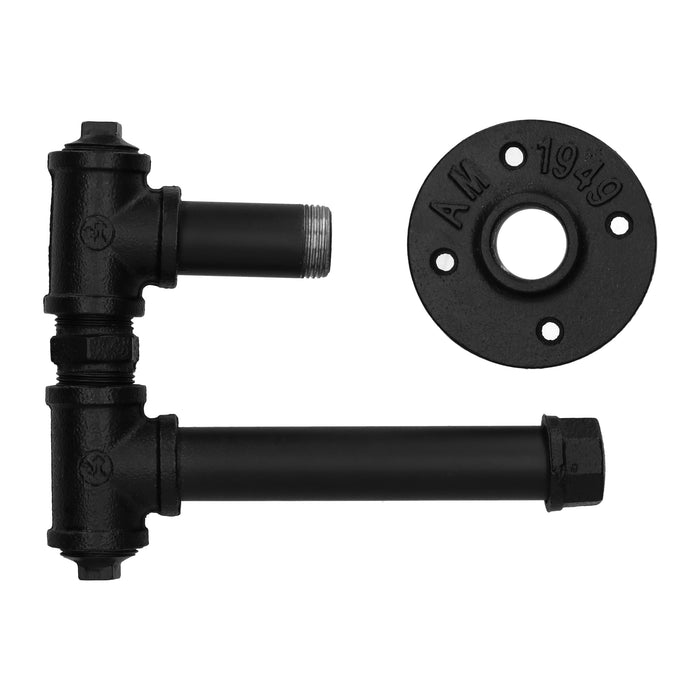 QUVIO Toiletrolhouder industrieel - Metaal - Zwart