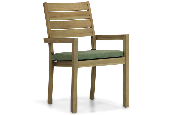 Zitkussen voor teak dining chair forest green