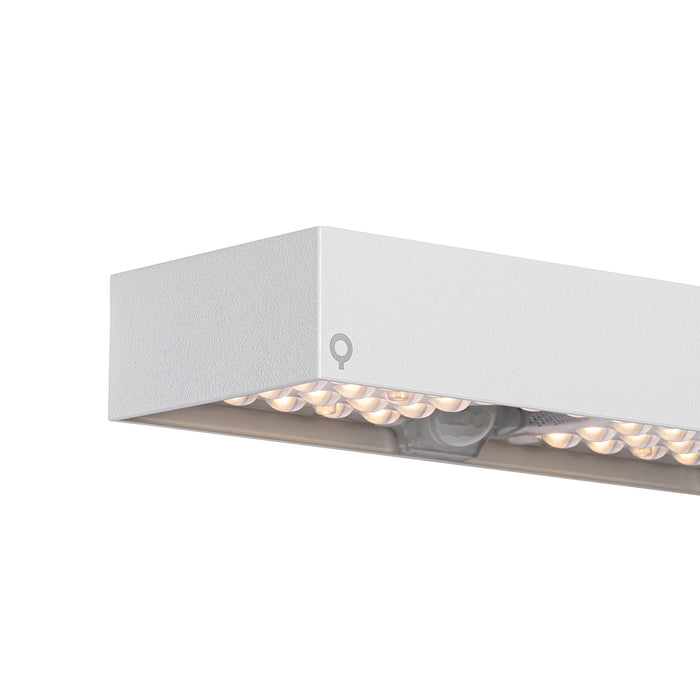 QAZQA Buiten wandlamp wit met dimlicht en sensor op solar - Kayo