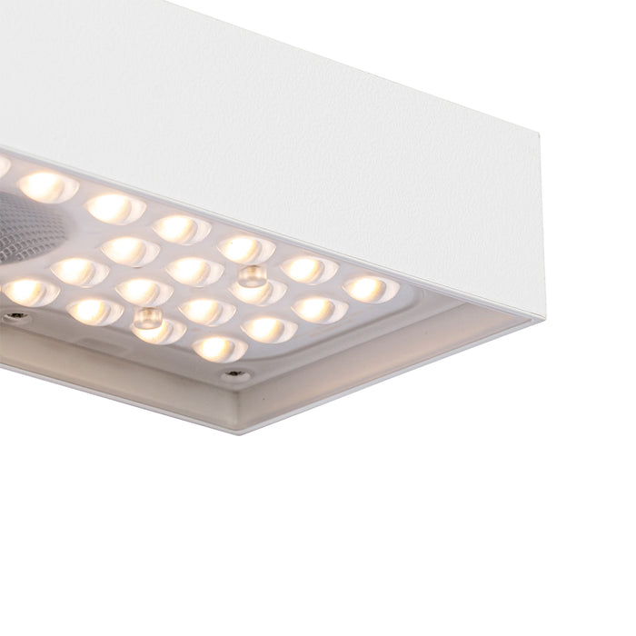 QAZQA Buiten wandlamp wit met dimlicht en sensor op solar - Kayo
