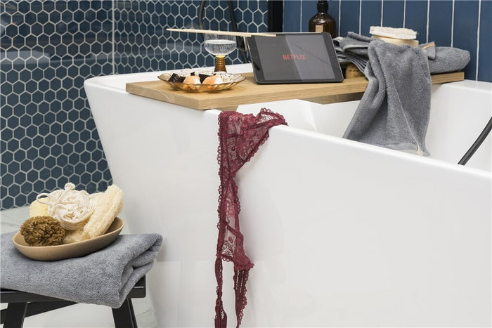 Dindi Home - Badlaken Soft Beauty Uni - - Blauw | Grijs