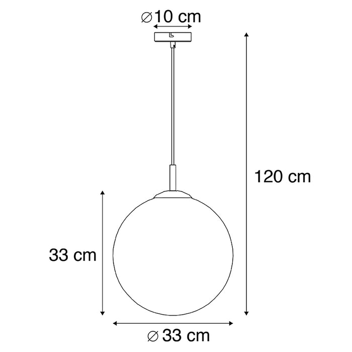 QAZQA Smart hanglamp messing met oceaanblauw glas 33 cm incl. Wifi