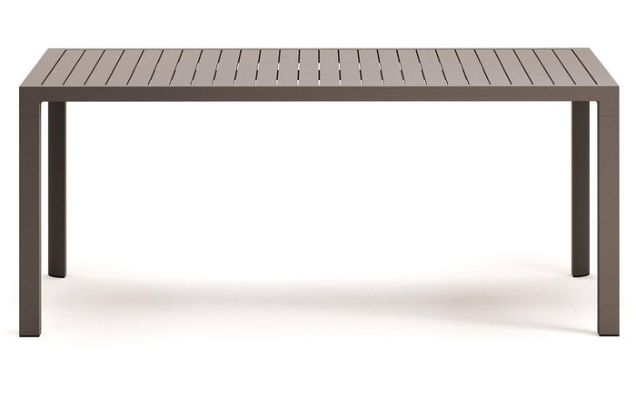 Kave Home - Culip buitentafel in aluminium met bruine afwerking 180 x