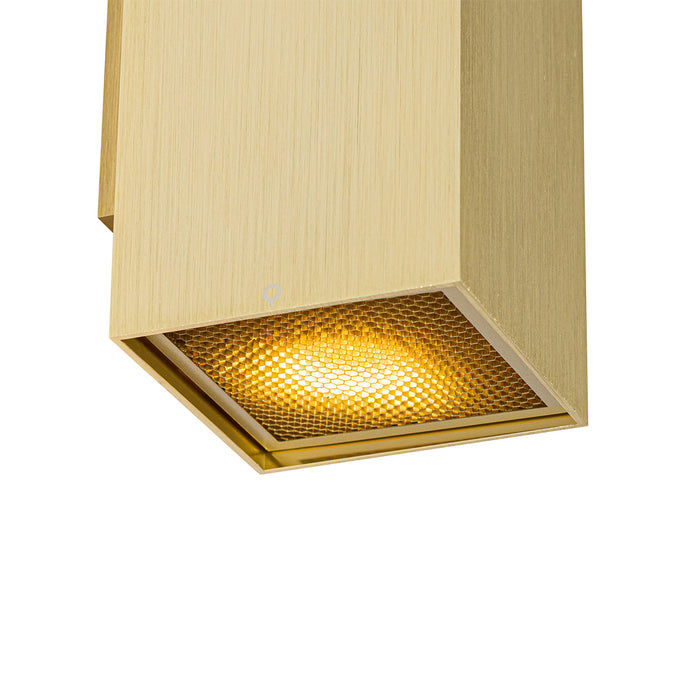 QAZQA Design wandlamp goud vierkant 2-lichts - Sab Honey