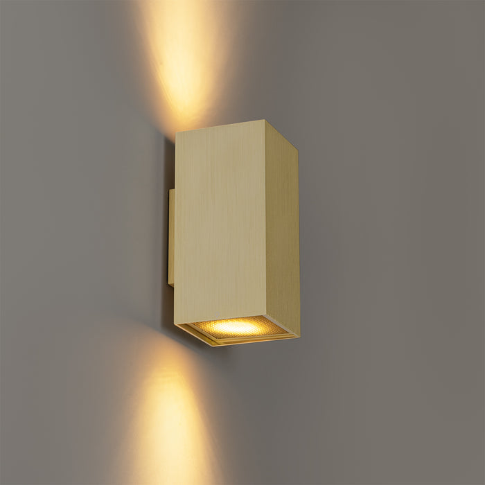 QAZQA Design wandlamp goud vierkant 2-lichts - Sab Honey