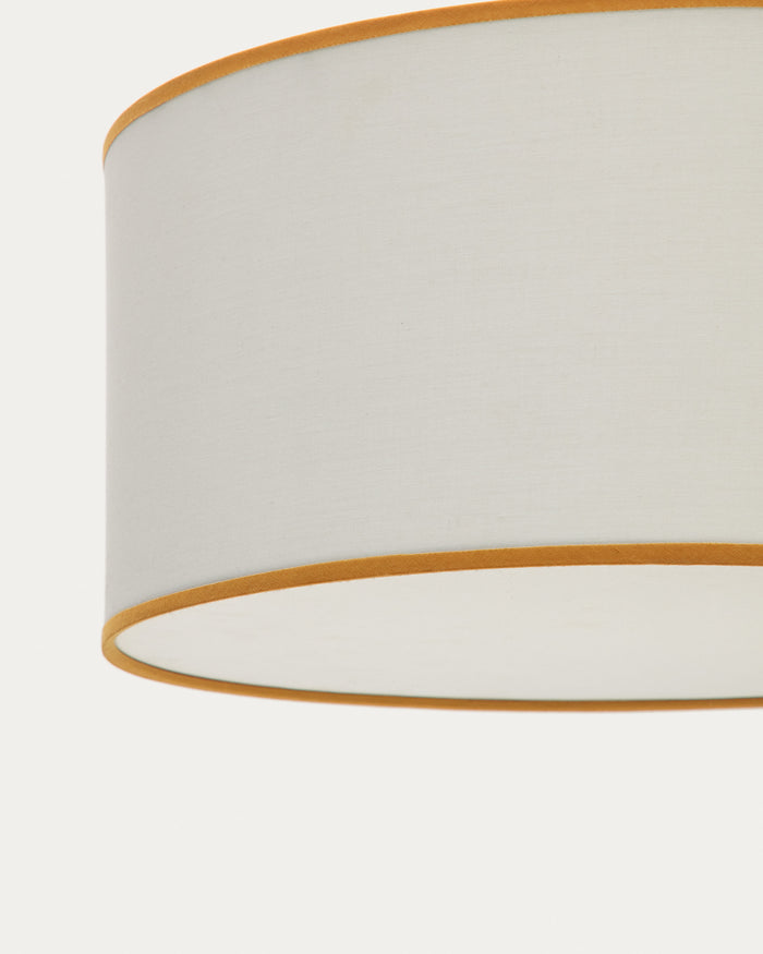 Kave Home - Binisalem lampenkap in wit en mosterd, Ø 40 cm