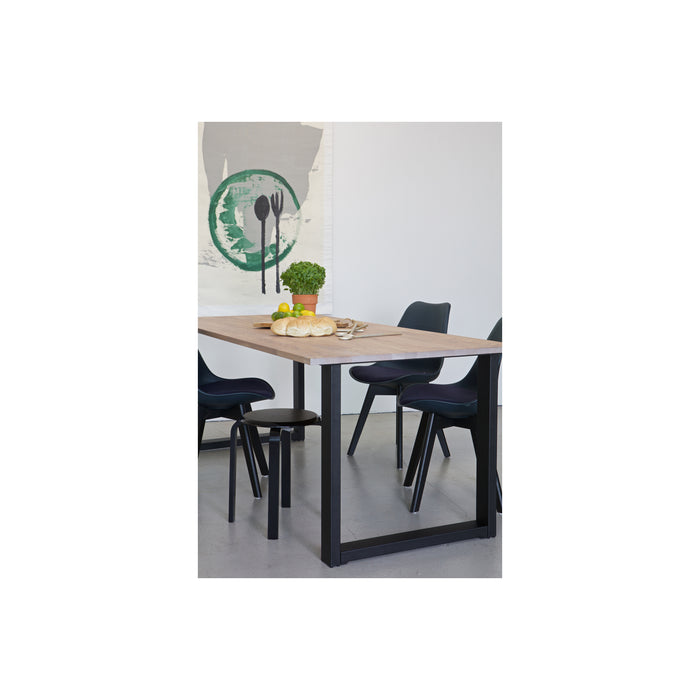 WOOOD Tablo U-Poot|Maastricht Kd 1 Stuks - Metaal - Zwart - 72x79x10