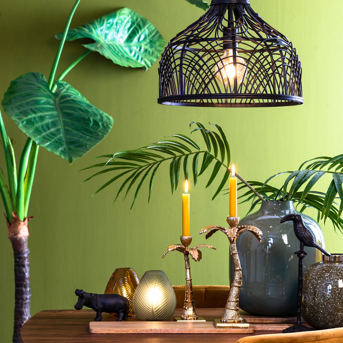 Light & Living Hanglamp Pocita - Rotan Zwart - Ø42x35 cm