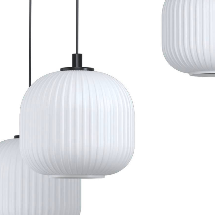 EGLO Mantunalle Hanglamp - E27 - Ø 62 cm - Zwart|Wit