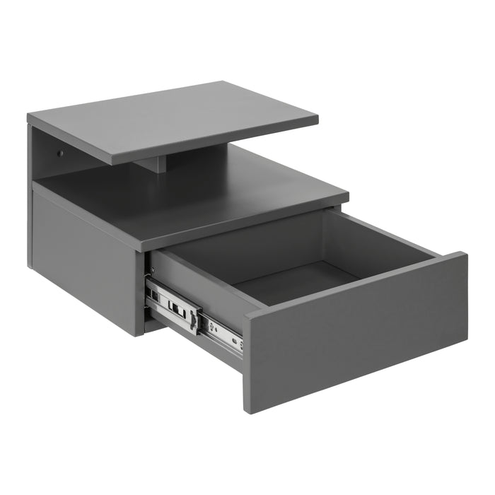 by fonQ basic Zoey Nachtkastje met bovenplank - Grijs