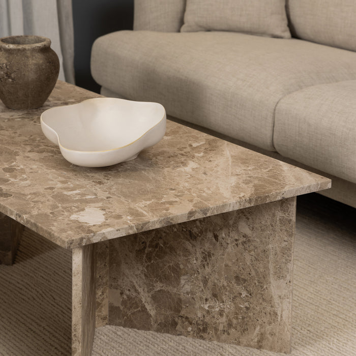 by fonQ Stone Salontafel - Rechthoekig - Bruin