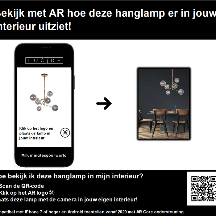 Lucide ALARA Hanglamp - Goud