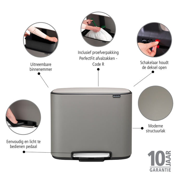 Brabantia Bo Pedaalemmer 36 Liter