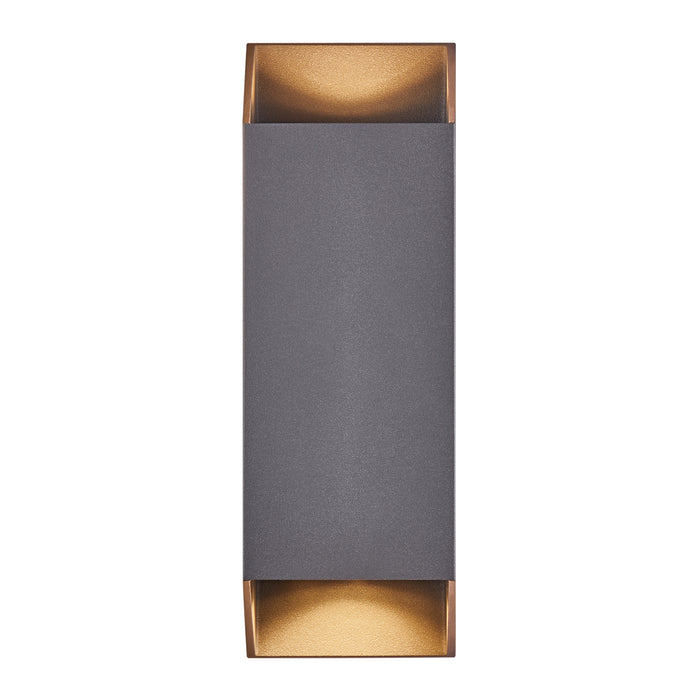 Nordlux Nico Wandlamp - Square H 23,5 cm - Antraciet