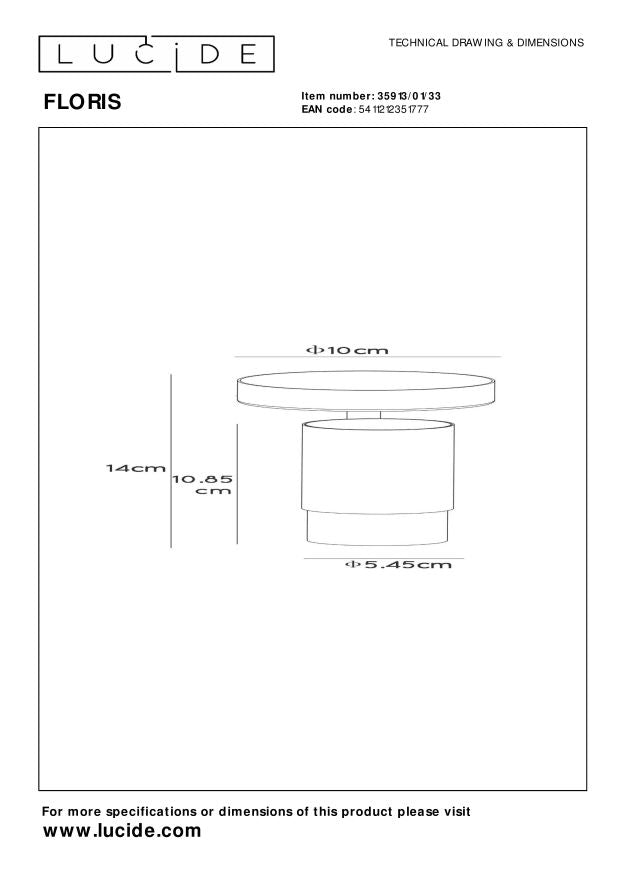 Lucide FLORIS Plafondspot - Groen