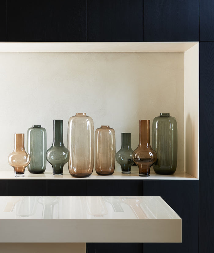 Light & Living Light&living Vaas Ø25,5x47 cm KAELA glas grijs