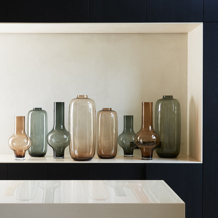 Light & Living Light&living Vaas Ø25,5x47 cm KAELA glas grijs