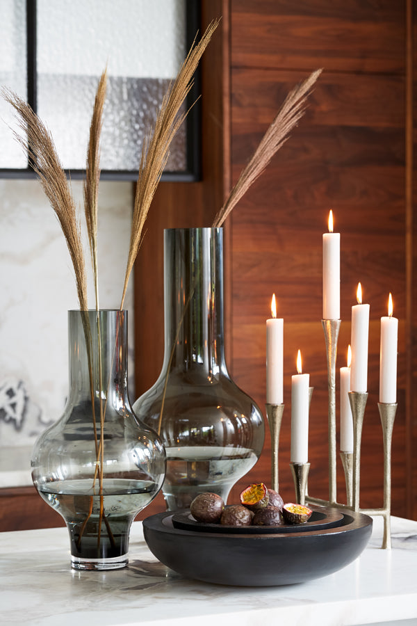 Light & Living Light&living Vaas Ø25,5x47 cm KAELA glas grijs