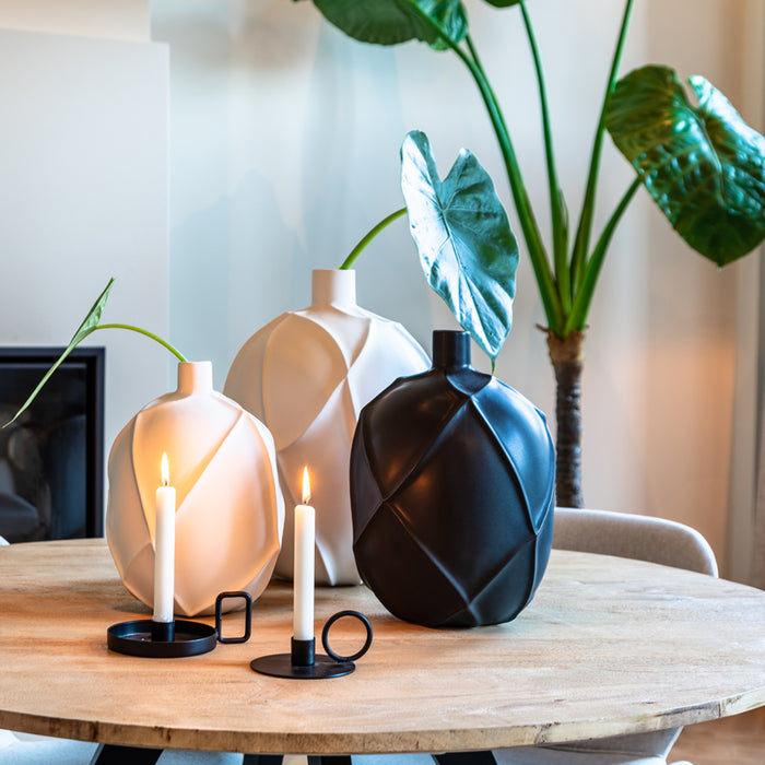 Light & Living - Vaas VENTANO - Ø27.5x38cm - Wit