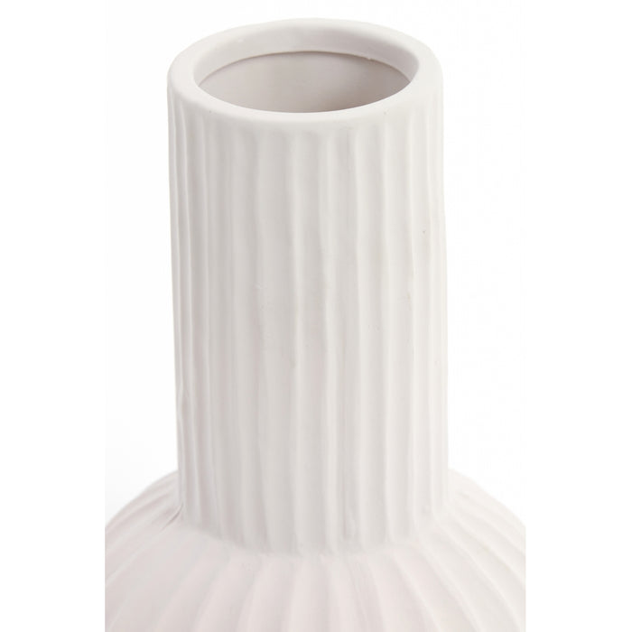 Light & Living Vaas Feyo Wit - Keramiek - 15x21x15cm (BxHxD)